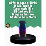 HBG Markt Çift Hoparlörlü Taşınabilir Bluetooth Ses Sistemi - Standart