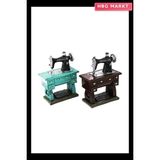 HBG Markt Dikiş Makinesi Vintage Dekoratif Biblo Kumbara Renkli 20X15X8.5CM Reçine - Standart - Ahşap - Sarı