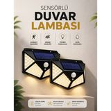 HBG Markt Güneş Enerjili 100 LED Bahçe Lambası: 20W, 2200MAH Pil - 00-Siyah - Beyaz - Standart
