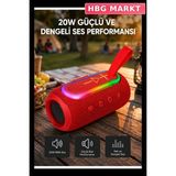 HBG Markt Kablosuz Bluetooth 5.1 Hoparlör Taşınabilir Ses Sistemi - Standart