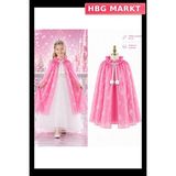 HBG Markt Kar Tanesi Desenli Pembe Pelerin Astarlı 85 cm Parti Kostümü - Standart - 1 Adet
