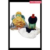 HBG Markt Küçük Boy Mikrofiber Havlu Mop Paspas - Ahşap - Bej - Siyah - Standart