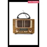 HBG Markt Küçük Mini Boy Retro Ahşap Tasarım Bluetooth Hoparlörlü Radyo NS-8108 - Standart