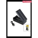 HBG Markt Lı-Ion Charger MS-TYN82 Solar Güneş Enerjili 2li Pil Şarj Aleti 1200MA - Sarı - 1 Adet