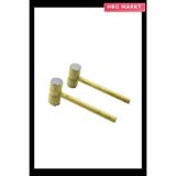 HBG Markt Metal Çift Başlı Ahşap Saplı Et Dövecek Tokmak 4.3X10 cm - Ahşap - Bej - Siyah - --