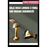 HBG Markt Mey Ithalat® %100 Kademeli Ayarlanabilir Işık – USB Şarjlı Masa Lambası - 0,5 W - Açık Sarı