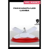 HBG Markt Mey Ithalat® 4 Kollu Katlanır Pervane LED Ampül 60 Watt Yüksek Aydınlatma ve Enerji Tasarrufu - 00 Beyaz - Standart