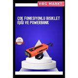 HBG Markt Mey Ithalat® 600 Lümen Şarjlı Bisiklet Farı Cob Yan Çakar Acil Durum - 00-Siyah - Beyaz