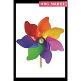 HBG Markt Mey Ithalat® 7 Kanat 30 cm Gök Kuşağı Rüzgar Gülü - Standart