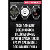 HBG Markt Mey Ithalat® Akıllı Saat Titreşimli Pusula Nabız ve Tansiyon Ölçer Nfc Uyumlu - 00-Siyah - Beyaz - 35 - 48 mm - Standart