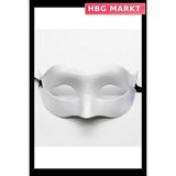 HBG Markt Mey Ithalat® Beyaz Renk Masquerade Kostüm Partisi Venedik Balo Maskesi - Standart - 1 Adet