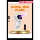 HBG Markt Mey Ithalat® Bluetooth ve Dahili Ses Özellikli Astronot Projeksiyon Lambası - Mat Siyah