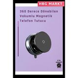 HBG Markt Mey Ithalat® Çift Taraflı Vakum Emme Özellikli 4.7+ Inç Telefon Tutucu – Güvenli Sabitleme - Standart - 000-Siyah
