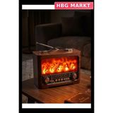 HBG Markt Mey Ithalat® Dekoratif Şömine Görünümlü Bluetooth Hoparlör Fm Am Sw Radyo USB Tf Kart Müzik Çalar - Standart