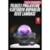 HBG Markt Mey Ithalat® Dönen Işıklı Disko Topu Projektör Müzik Çalarlı Disco Speaker - 0,5 W - Beyaz