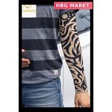 HBG Markt Mey Ithalat® Giyilebilir Kol Dövmesi Çorap Dövme 3D Baskılı Kol Bacak Dövme 2 Adet Model 9 - Standart - 1 Adet