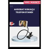 HBG Markt Mey Ithalat® Güçlü Mandallı Akrobat Telefon Tutucu Masa Araç Uyumlu - Standart - 000-Siyah