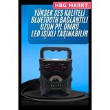 HBG Markt Mey Ithalat® Işıklı Bluetooth Hoparlör Ses Bombası Taşınabilir Yüksek Ses Kaliteli Radyo Özelliği - Standart
