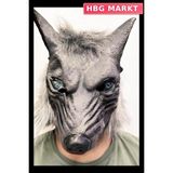 HBG Markt Mey Ithalat® Kafaya Tam Geçmeli Lateks Mavi Gözlü Dişli Ağzı Açık Kurt Maskesi - Standart - 1 Adet