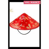 HBG Markt Mey Ithalat® Kırmızı Saten Çin Desenli Dragon Işlemeli Şapka – Lastikli - Standart - 1 Adet