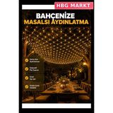HBG Markt Mey Ithalat® LED File Işık Dekoratif Ağ LED Aydınlatma Iç Mekan Balkon Bahçe Süsü Yeni Nesil - 00-Siyah - Beyaz - Standart