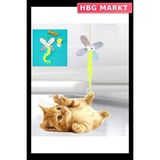 HBG Markt Mey Ithalat® Model Elastik Kendinden Yapışkanlı Kedi Oyun Oltası - 0 - Siyah - Standart