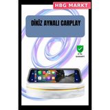 HBG Markt Mey Ithalat® Ön Arka Kameralı Dokunmatik Dikiz Aynası 170° Geniş Açı - Antara Siyah
