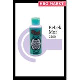 HBG Markt Mey Ithalat® Rich Multi Surface 2260 Bebek Mor Akrilik Boya 130 cc - Standart - 00-Siyah - Beyaz