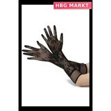 HBG Markt Mey Ithalat® Siyah Uzun Gül Desenli Dantel Kadın Eldiveni - Standart - 1 Adet