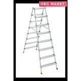 HBG Markt Mey Ithalat® Sm Saraylı 8+8 Çift Taraflı Alüminyum Merdiven - Standart