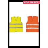 HBG Markt Mey Ithalat® Turuncu Reflektörlü Fosforlu Ikaz Yeleği - Standart - 1 Adet