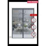 HBG Markt Mıknatıslı Kapı Sinekliği Gri 100X210 cm Otomatik Kapanan Manyetik Tül Sineklik (5647) - ANTRASİT GRİ MAT RAL7016 - Standart