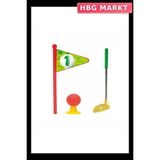 HBG Markt Mini Golf Oyun Seti Sarı Top Çukuru Eğitici Oyuncak - Standart