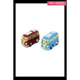 HBG Markt Otobüs Vintage Dekoratif Biblo Kumbara Renkli 10X13.5 cm Reçine - Standart - Ahşap - Sarı