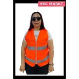 HBG Markt Reflektörlü Fermuarlı Ikaz Yeleği (5 cm Bantlı) - Standart - 1 Adet