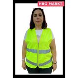 HBG Markt Reflektörlü Fermuarlı Ikaz Yeleği Yüksek Görünürlük - Standart - 1 Adet
