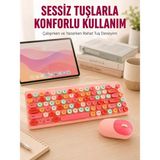 HBG Markt Retro Bluetooth Klavye Daktilo Tasarımlı - Beyaz