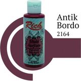 HBG Markt Rich Multi Surface 2164 Antik Bordo Akrilik Boya 120 cc - Standart - 00-Siyah - Beyaz