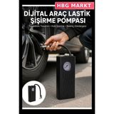 HBG Markt Taşınabilir Elektrikli Hava Kompresörü 80W Motosiklet Oto Bisiklet Lastik Şişirme Pompası - 00-Siyah - Beyaz