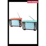HBG Markt Televizyon Vintage Dekoratif Biblo Kumaraba Renkli 17X11X10.5CM Reçine - Standart - Ahşap - Sarı
