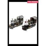 HBG Markt Tren Vintage Dekoratif Biblo Kumbara Renkli 20X12X8CM Reçine - Standart - Ahşap - Sarı