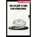 HBG Markt Tv Arka Aydınlatma LED Şerit Işık Otomatik Açma Kapama - 00-Siyah - Beyaz - Standart