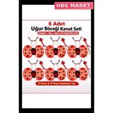 HBG Markt Uğur Böceği Kostüm Seti Kanat Taç ve Asa Parçalı Parti Malzemesi - Standart - 1 Adet