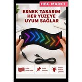 HBG Markt USB Destekli Rgb Kayan Yazılı LED Mağaza Tabelası - 00-Siyah - Beyaz - Standart