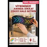 HBG Markt USB Girişli Rgb LED Tabela Ayarlanabilir Parlaklık Kayan Yazı - 00-Siyah - Beyaz - Standart