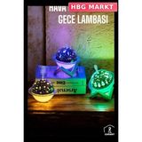 HBG Markt USB Projeksiyon Gece Lambası ve Hava Nemlendirici - Ahşap - Bej - Siyah - Standart
