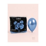 HBK Balon 5 İnç Krom Lateks Mavi (Blue) Balon (100'lü Paket) - Dekorasyonunuza Lüks Bir Dokunuş Katın!