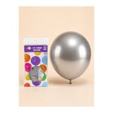 HBK Balon HBK Lateks Krom Gümüş Balon 18 İnç 45 cm 10 Adet, Parlak Silver Düğün Nişan Doğum Günü Parti Balonu