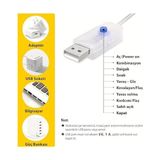 HBMB Store 10 Metre Sarı 100 LED Işıklar Peri Işıkları 8 Mod Rgb Işıkları USB Sarı Renkli Işık Peri Dize Işıkları Tel Fonksiyonlu Süsleme Ince Telli Aydınlatmalı Şerit LED Yılbaşı Işık Yılbaşı Süsü
