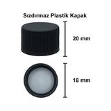 HBMB Store 100 ml Şeffaf Piramit Sosluk 100 cc Kapaklı Kavisli Cam Şişe 6 Adet (Siyah (Plastik))